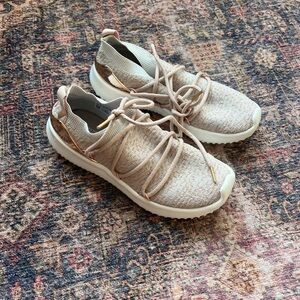 Adidas Beige and Gold Sneakers with Memory Foam Footbed